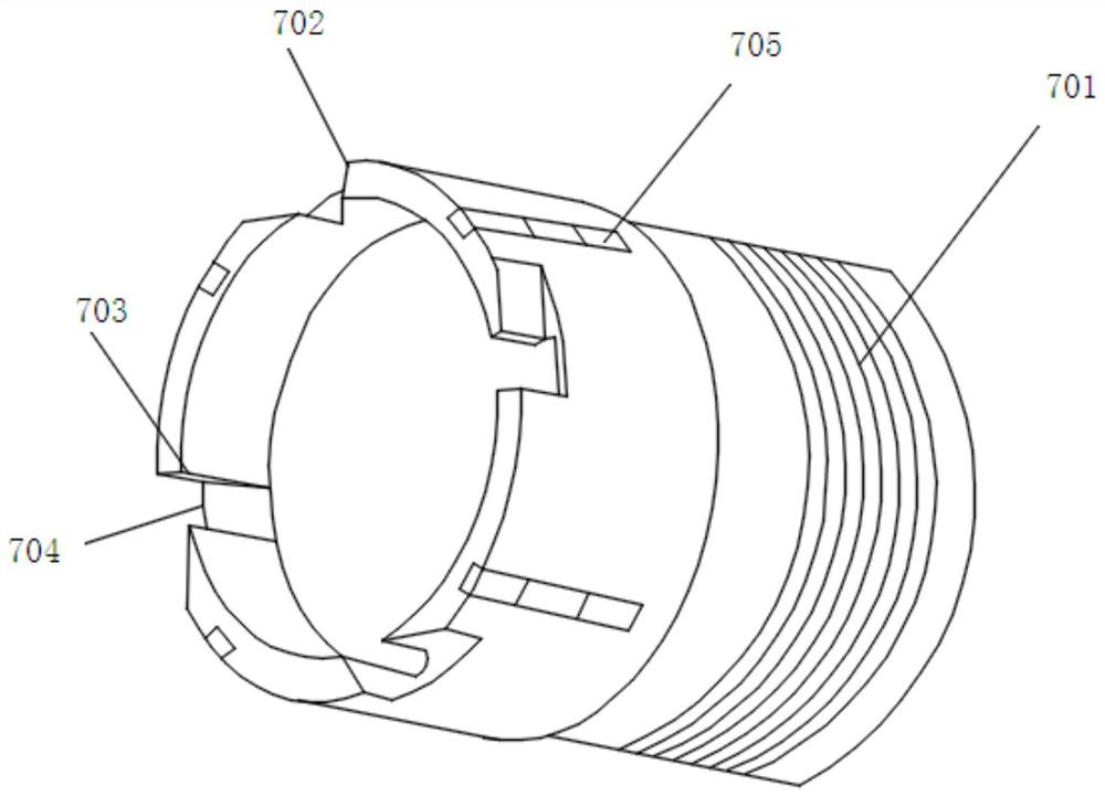 Deep hole trepanning machining forming device for alloy cast iron profile and application method of deep hole trepanning machining forming device