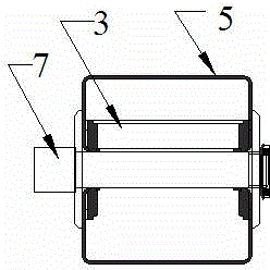 Filament bundle conveying paired wheel device