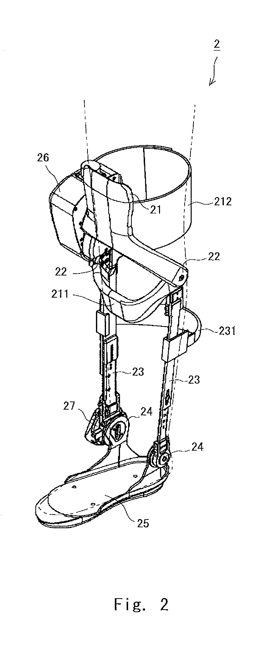 Walking training system and walking training method of the same