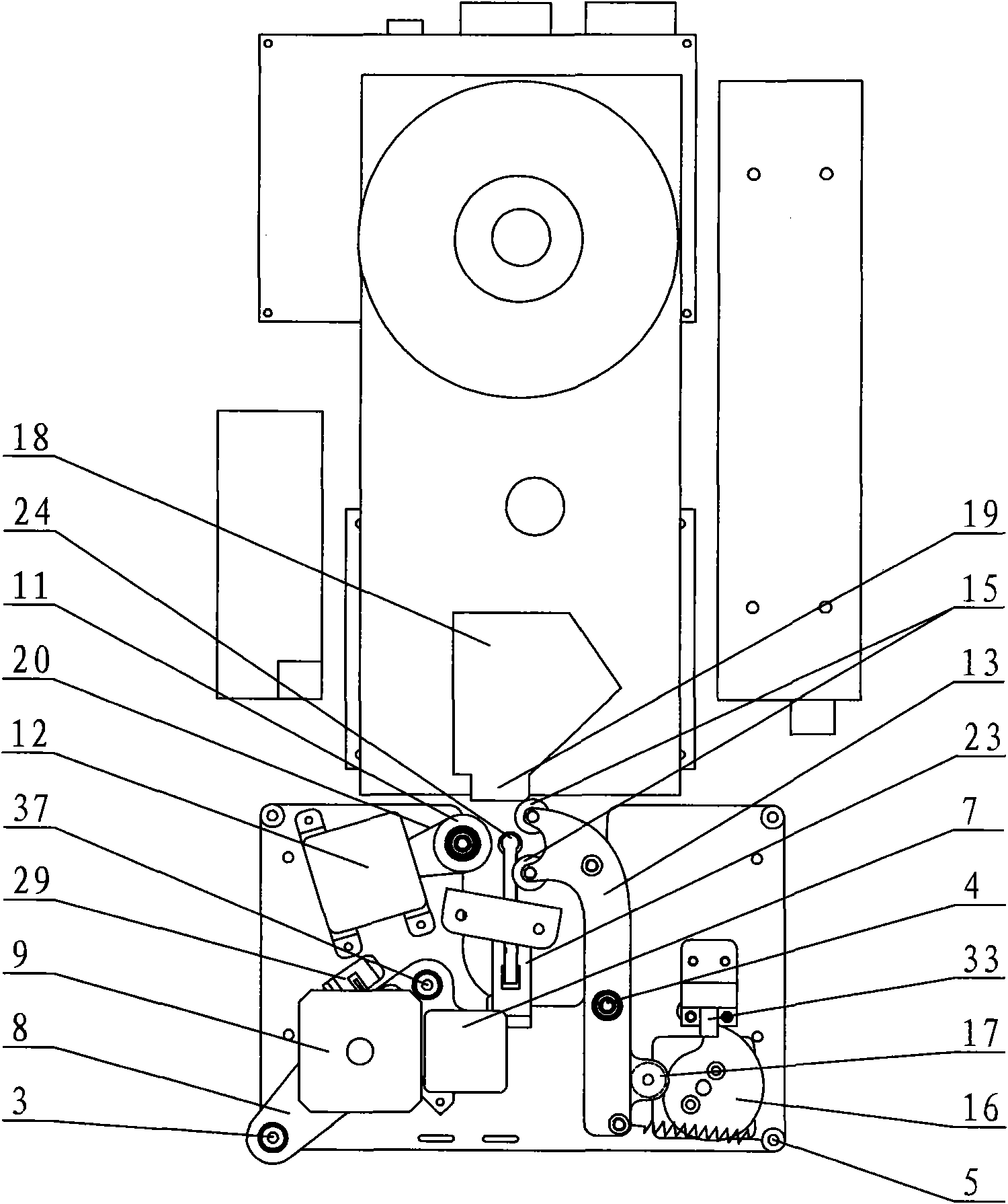 Test tube bar code gluing machine