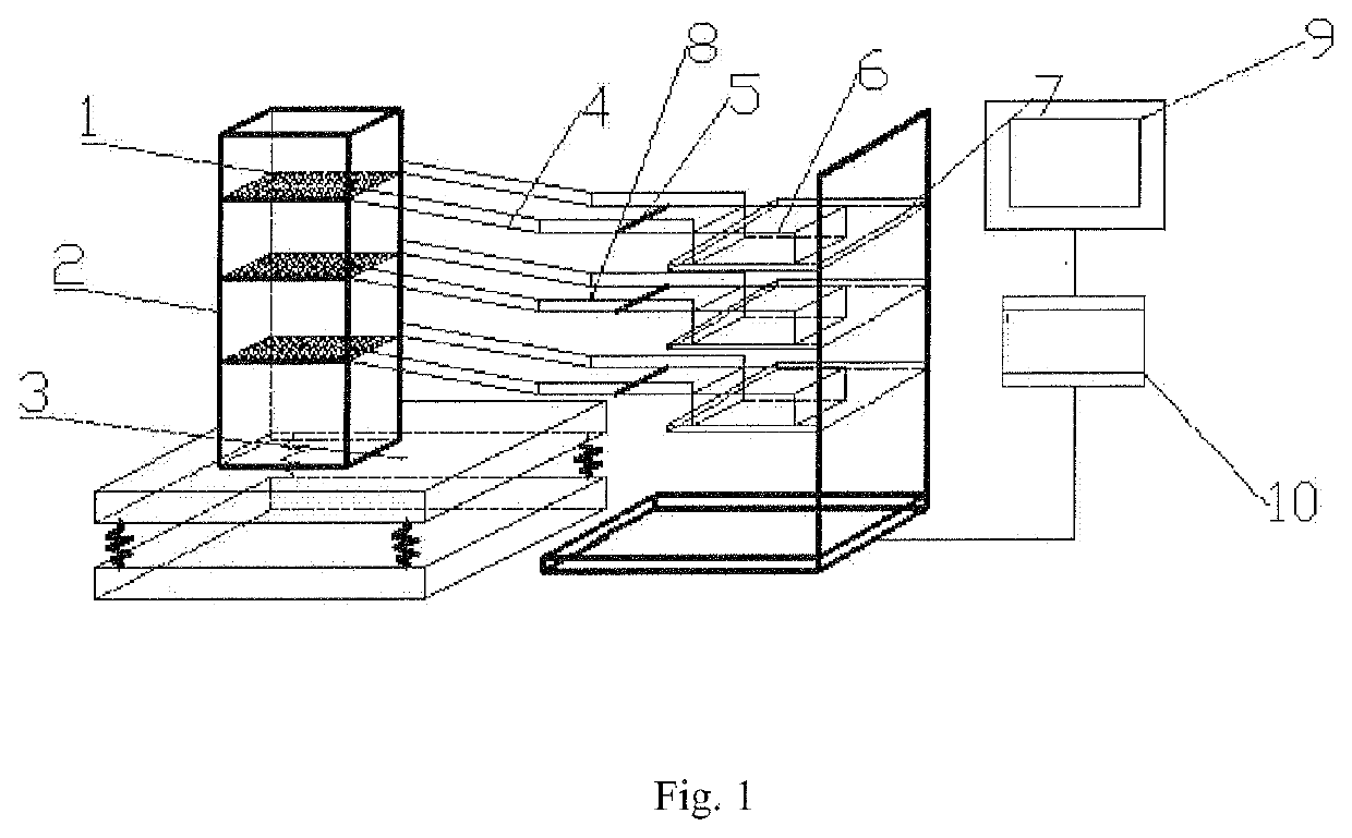 Testing system and method for measuring loss of particles in water inrush process in real time