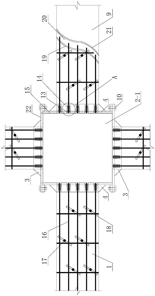 Building anti-continuous collapse reinforcement system and method combined with hpfl and steel plate