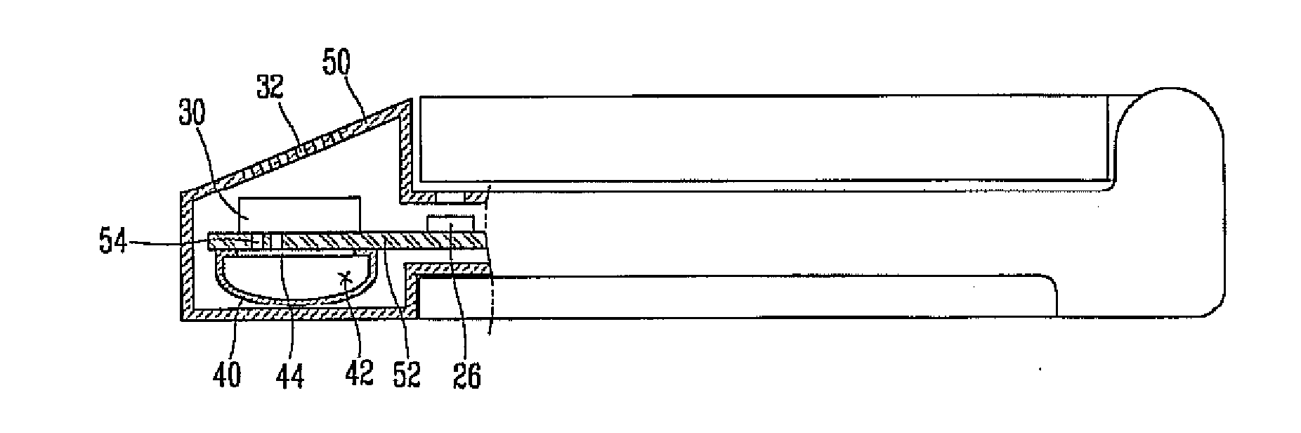 Mobile terminal with internal antenna structure having a sound resonance chamber