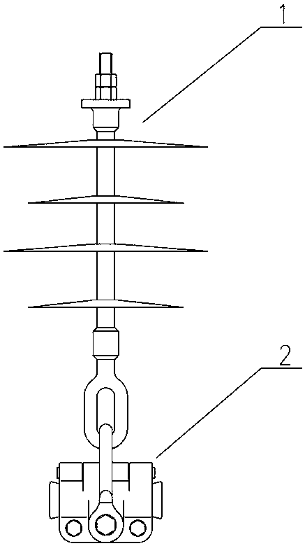 Wind-vibration-resistant fixed suspension insulator string and working method thereof