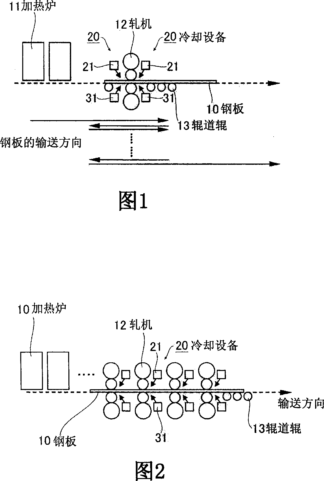 Hot rolling facility of steel plate and hot rolling method