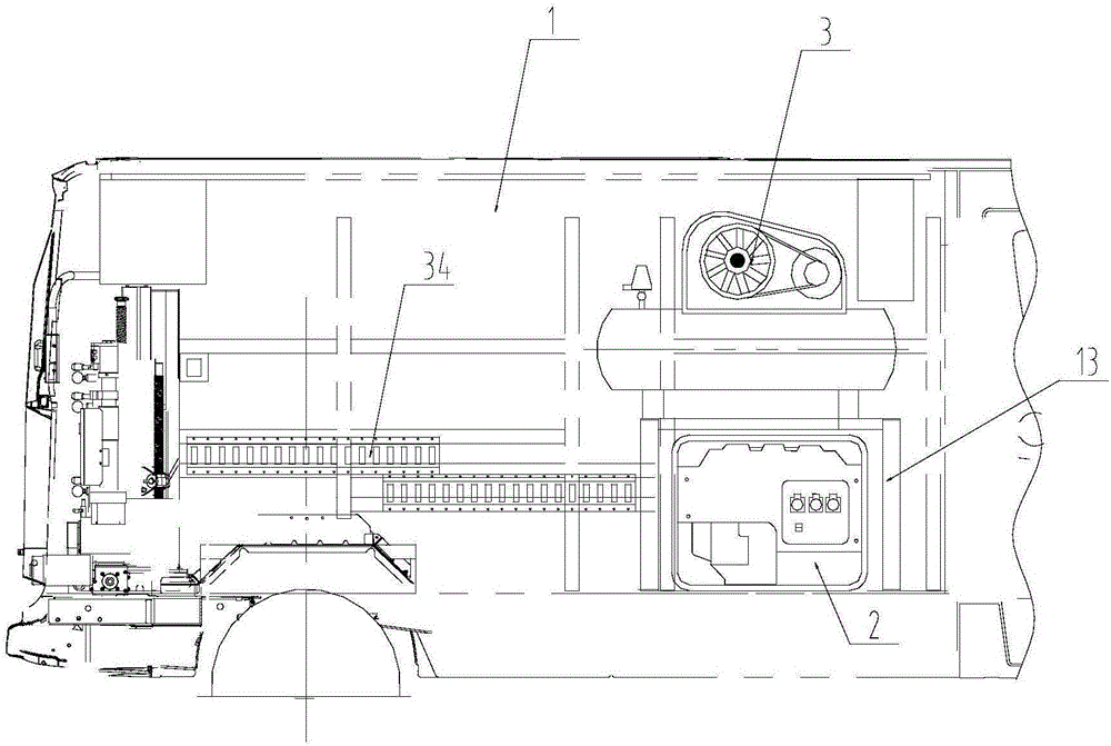 Compartment device of small vehicle tire service van