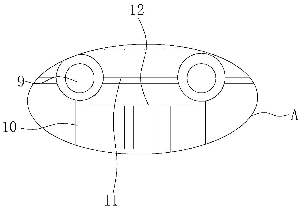 Waste material cutting-processing recycling device for garment production