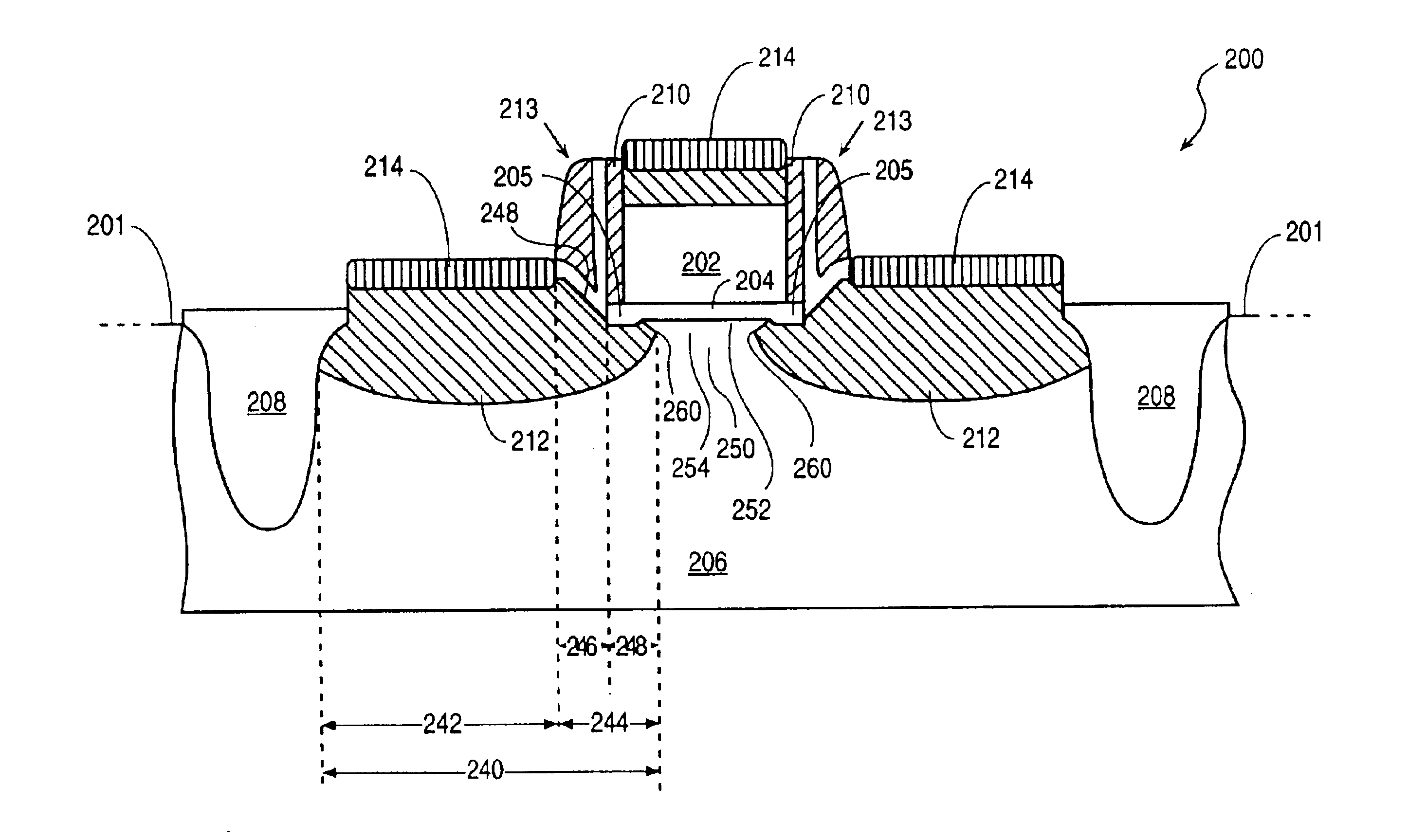 MOS transistor structure and method of fabrication