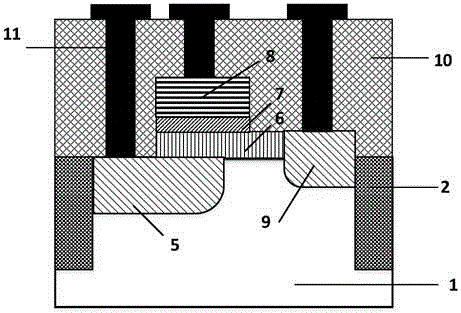 Tunneling Field Effect Transistor with Suppressed Output Nonlinear Turn-on and Preparation Method thereof