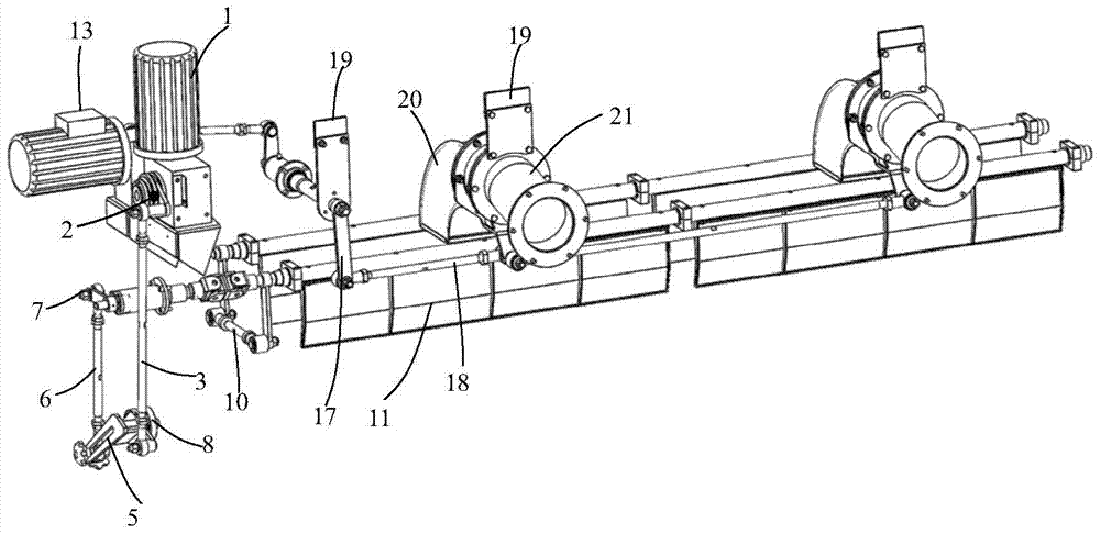 A control system with multiple sets of left and right swing mechanisms and two sets of front and rear swing mechanisms