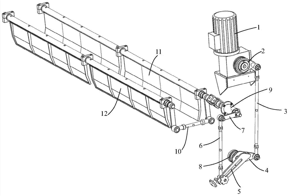 A control system with multiple sets of left and right swing mechanisms and two sets of front and rear swing mechanisms