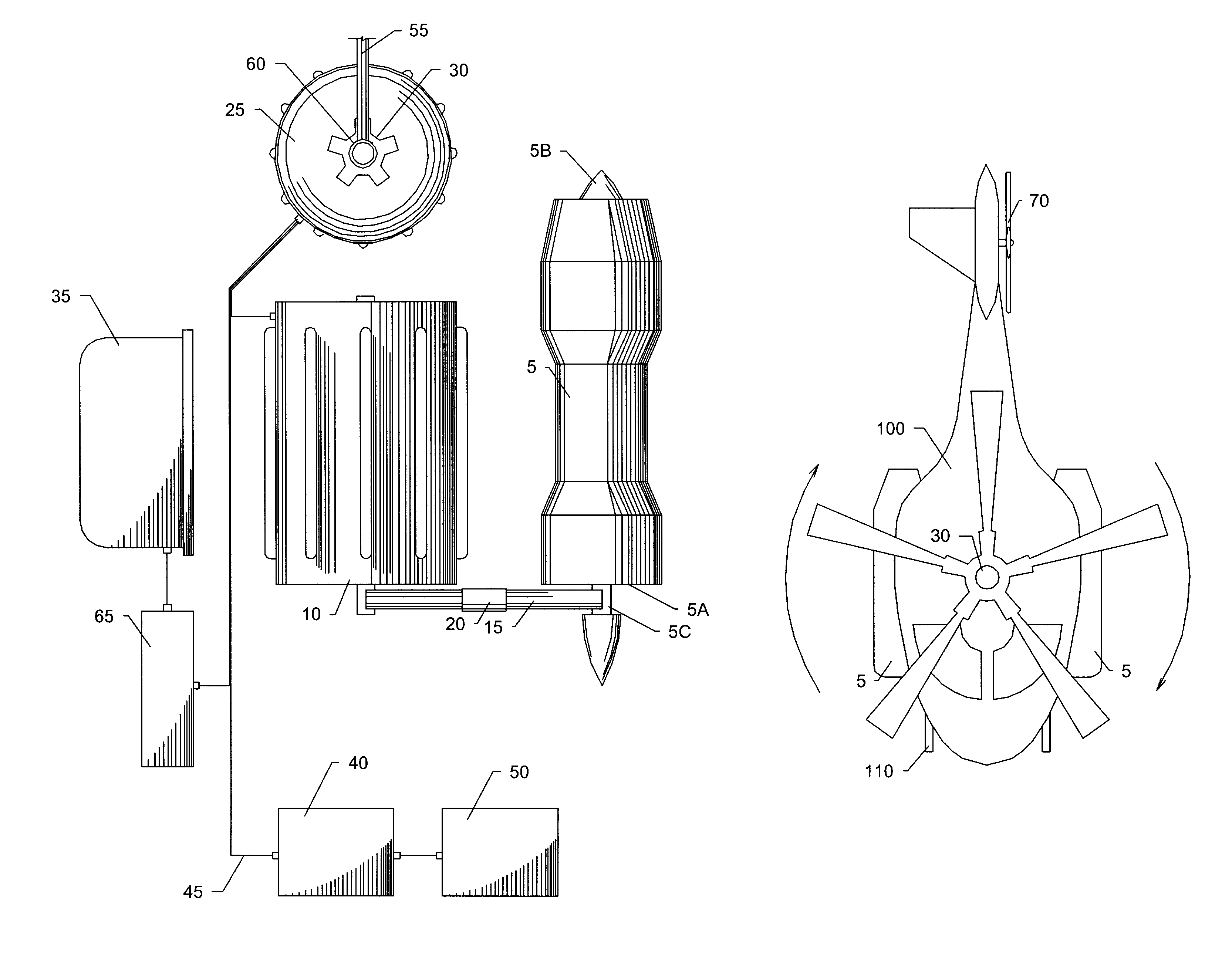 Aircraft using turbo-electric hybrid propulsion system