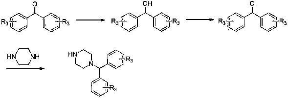 Aryl substituted piperazine carbonyl derivative as well as preparation method and application thereof