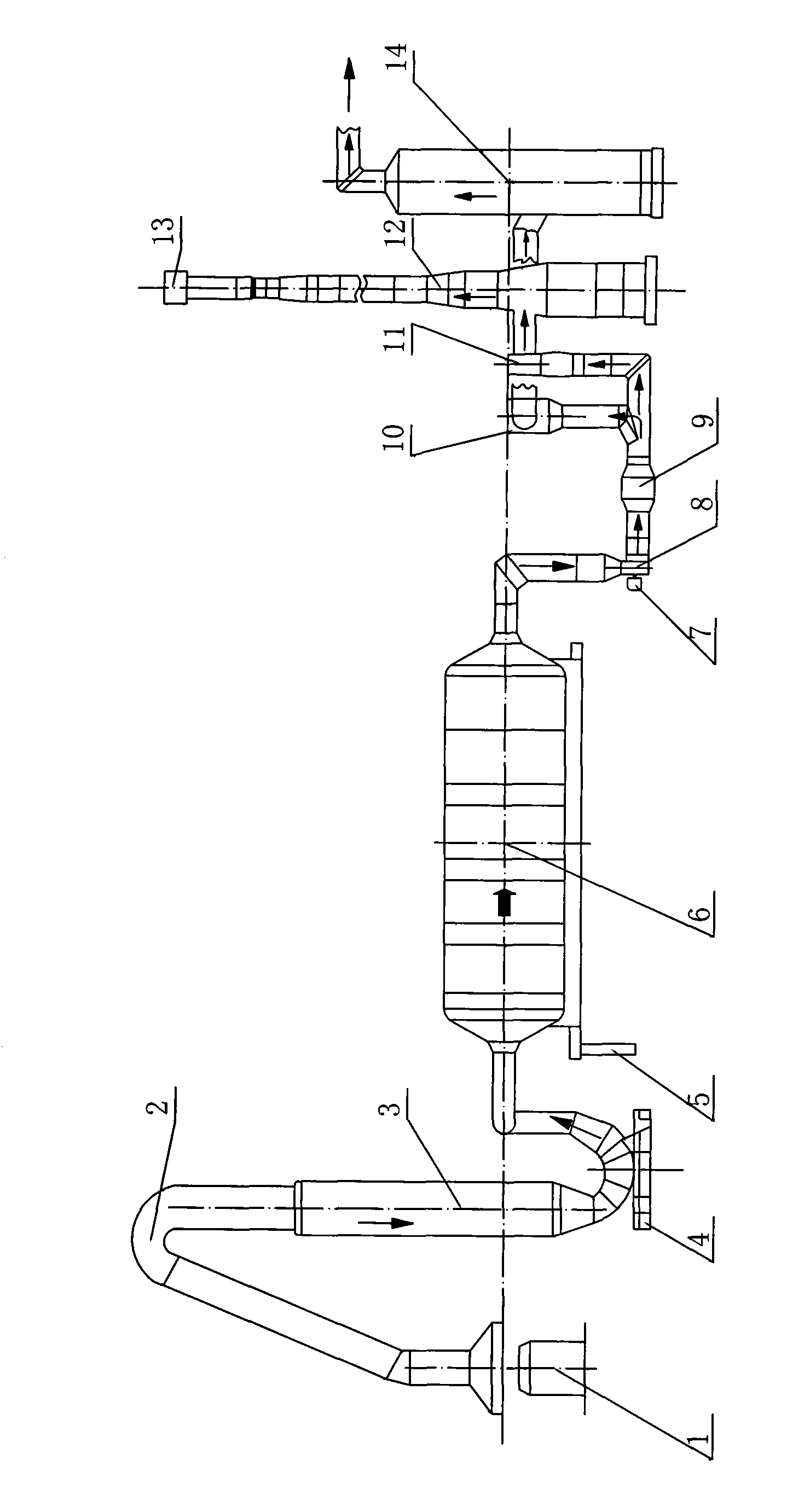 Oxygen top-blown converter flue gas purification and waste heat recovery system device