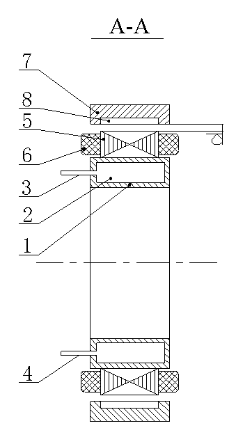 Shafting-free outer rotor permanent-magnet synchronous motor with stator water-cooling structure