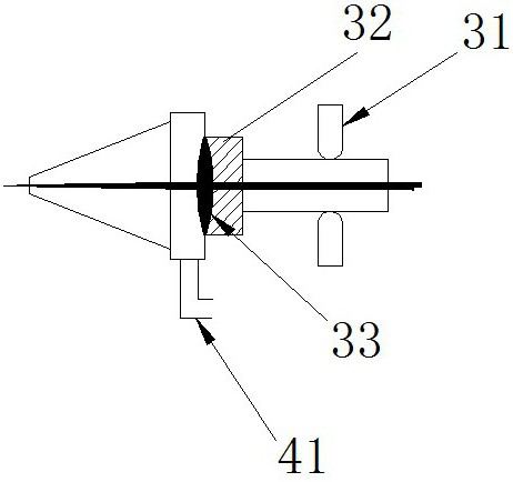 A hobless hard rock roadheader using laser and high-pressure wind jet to break rock