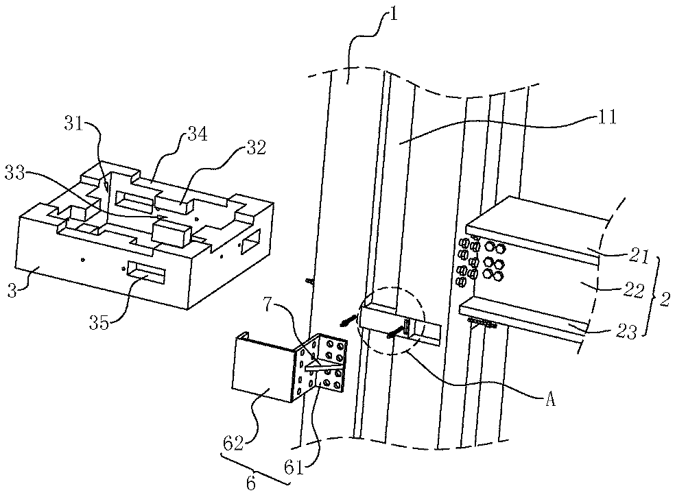 Fabricated steel structure building assembly and fabrication method