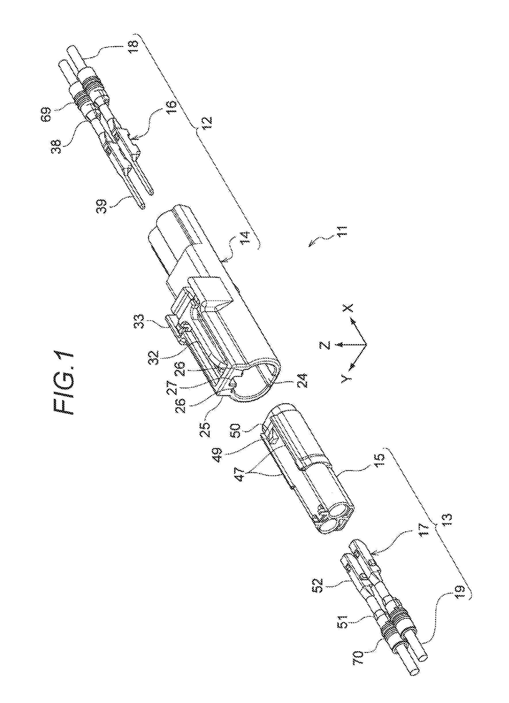 Fitting structure of connector