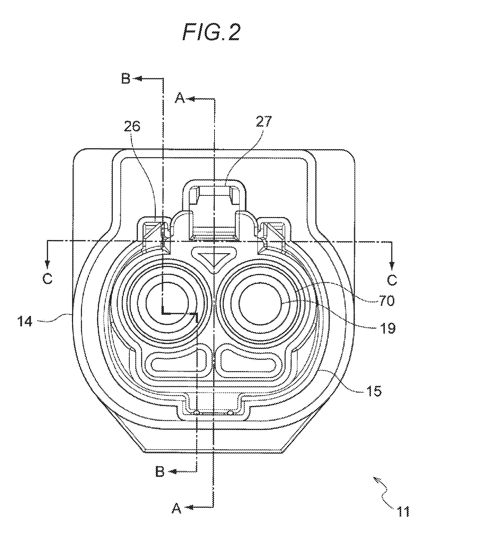 Fitting structure of connector