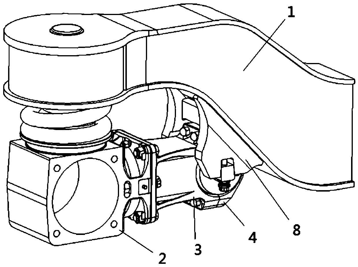 Embedded butt-joint type axle box positioning device capable of actively adjusting longitudinal displacement