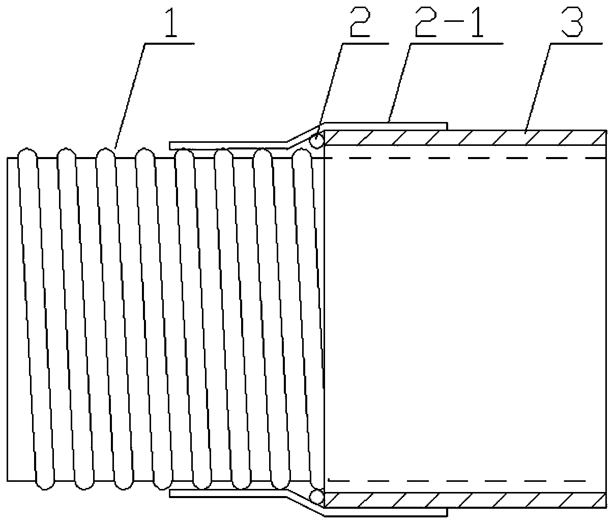 Extrusion anchorage device fixed end corrugated pipe sealing device