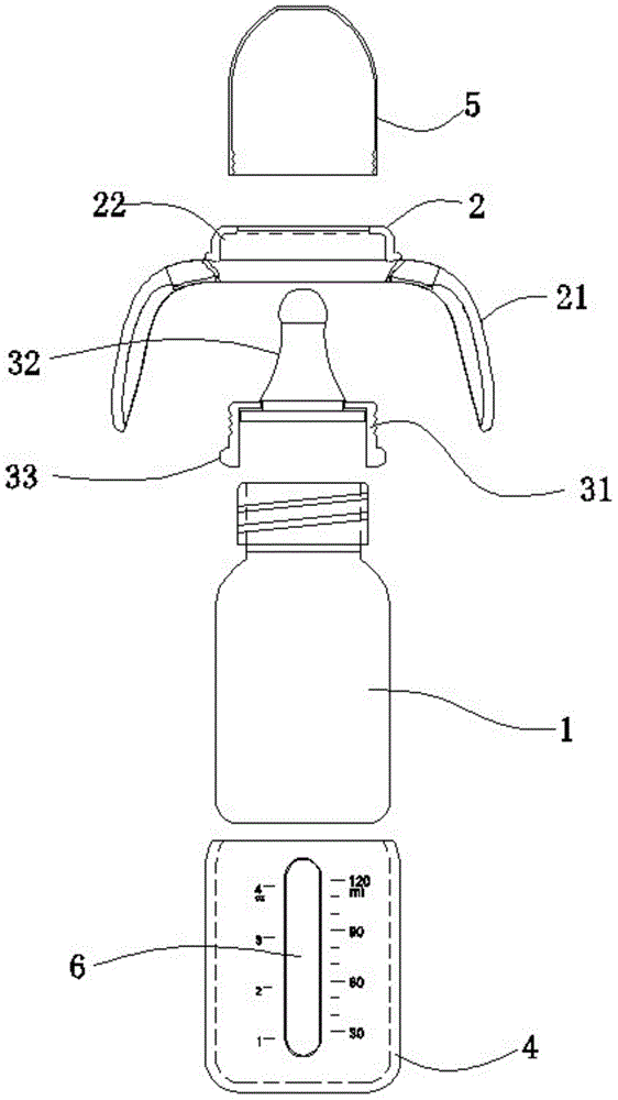 Breakage-resistant explosion-proof milk bottle