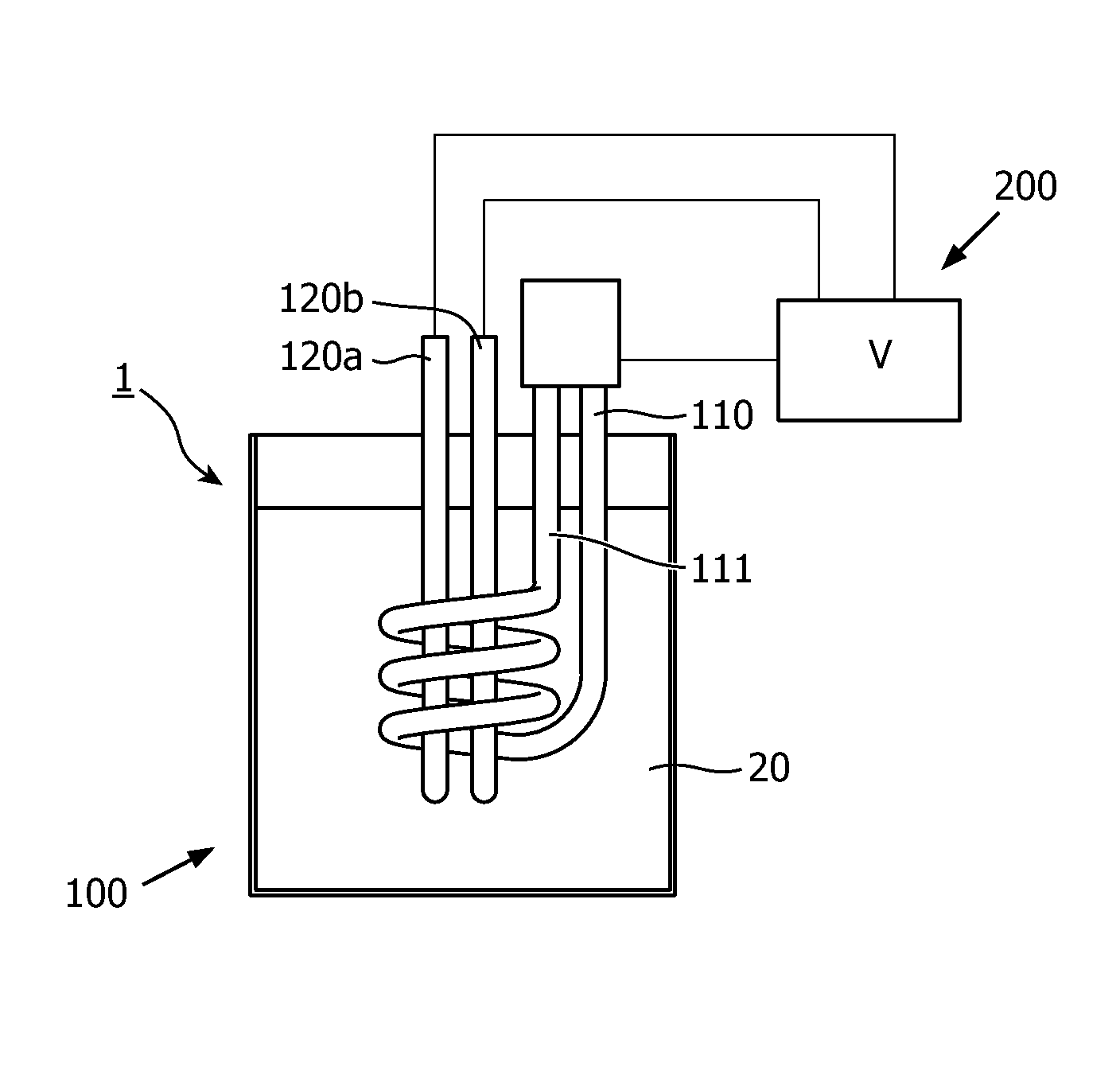 Prevention or reduction of scaling on a heater element of a water heater