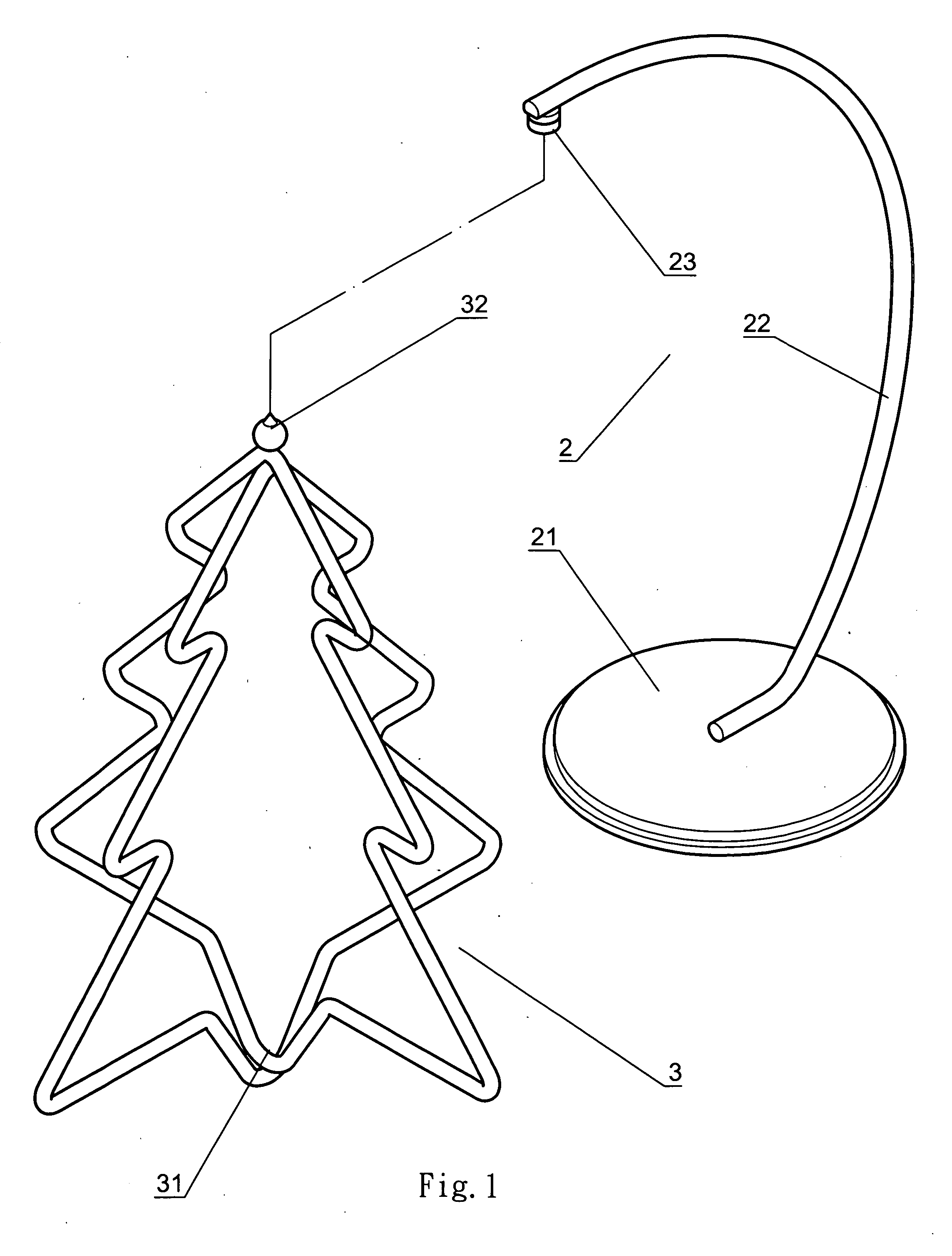 Rotary hanging-type candle base holder