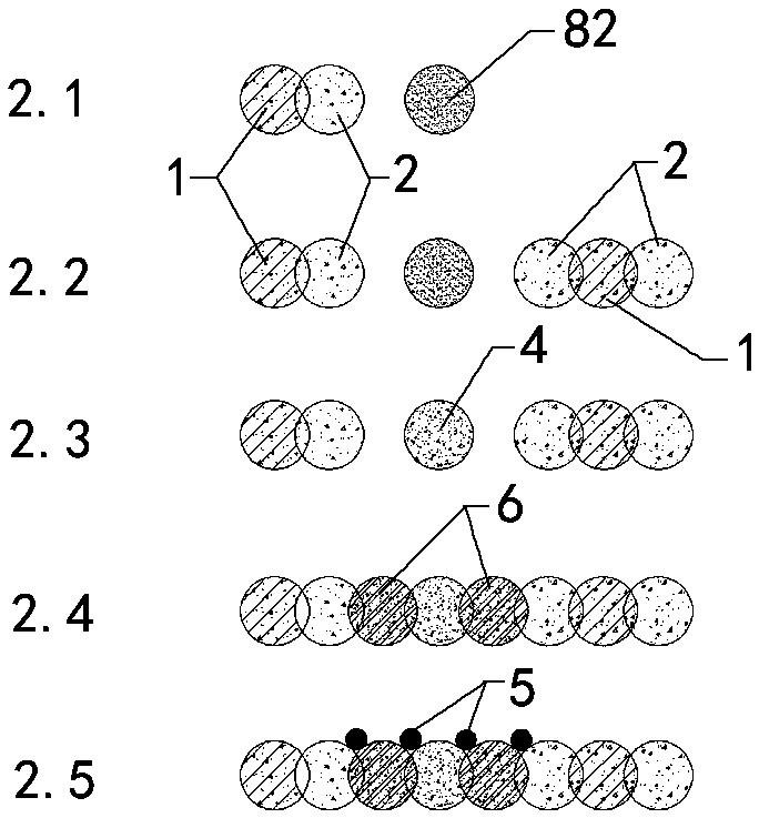 Occlusive pile construction method during encountering with deep layer underground obstacles