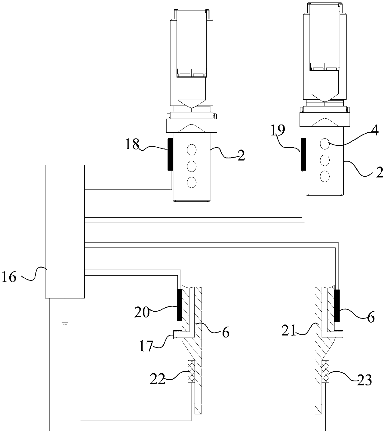 Liquid cooling charging system for new energy automobile and control method