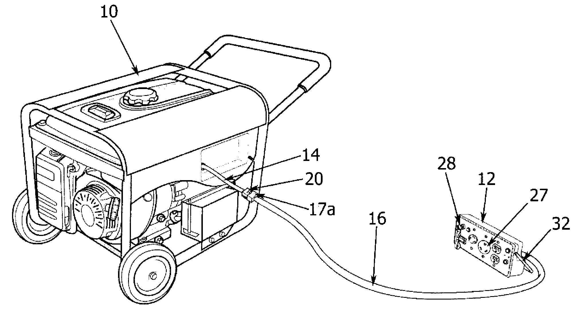 Portable generator having a detachable panel