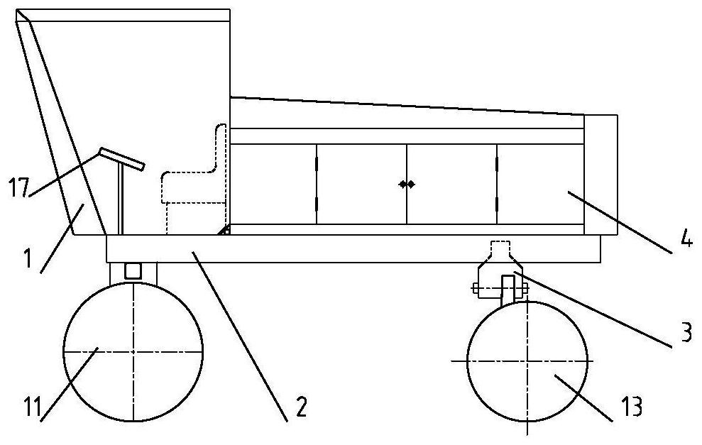 High-ground-clearance swather and linear walking and turning control method thereof