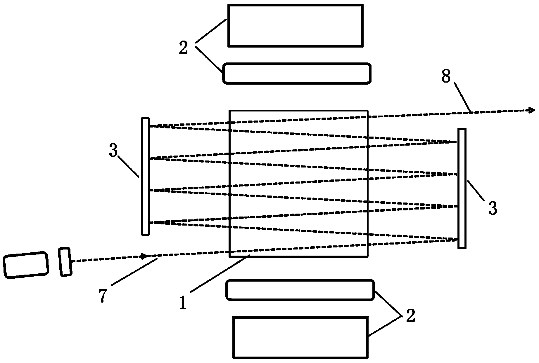 Slab laser amplifier and laser output method