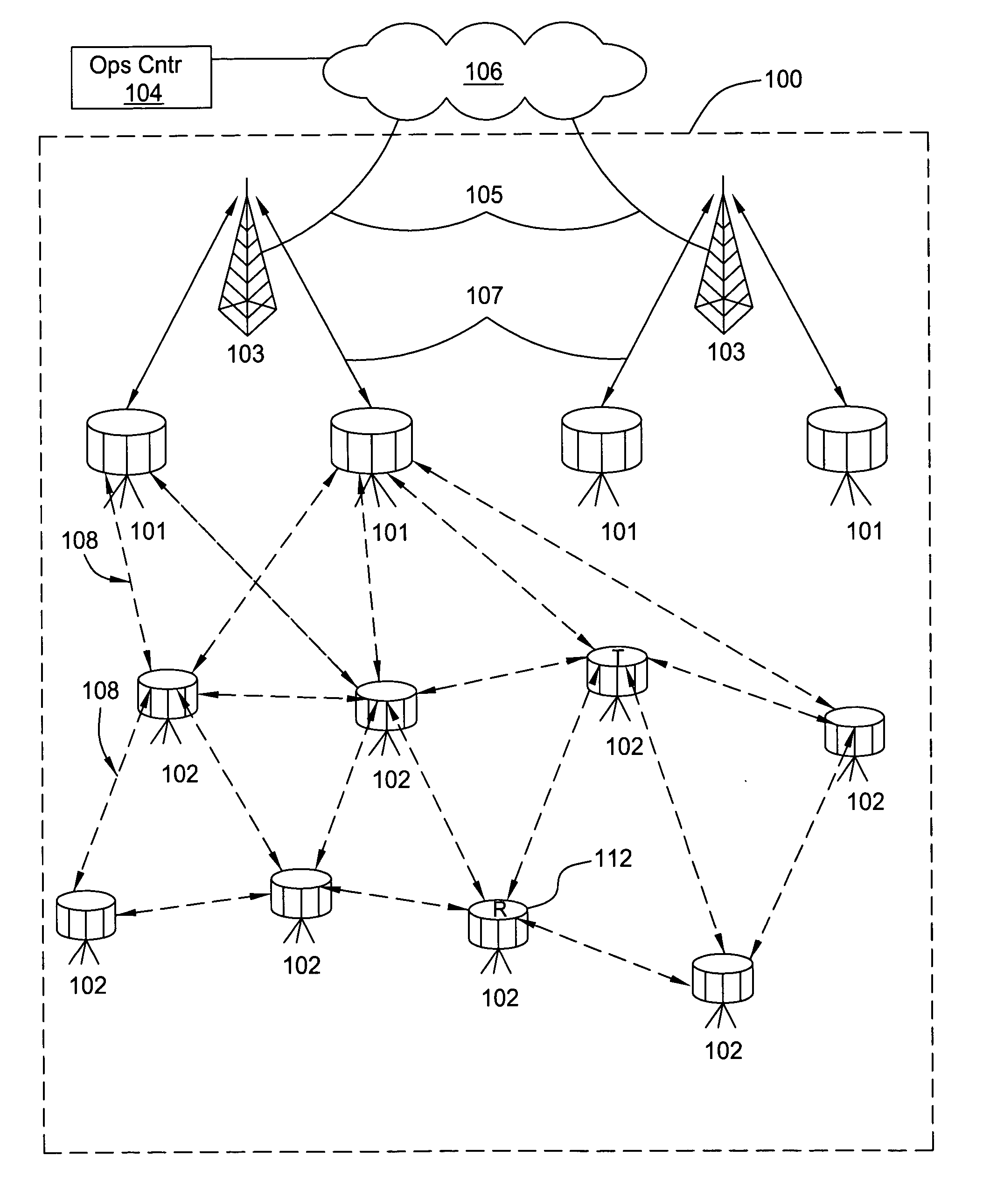 Communication protocol for a wireless mesh architecture