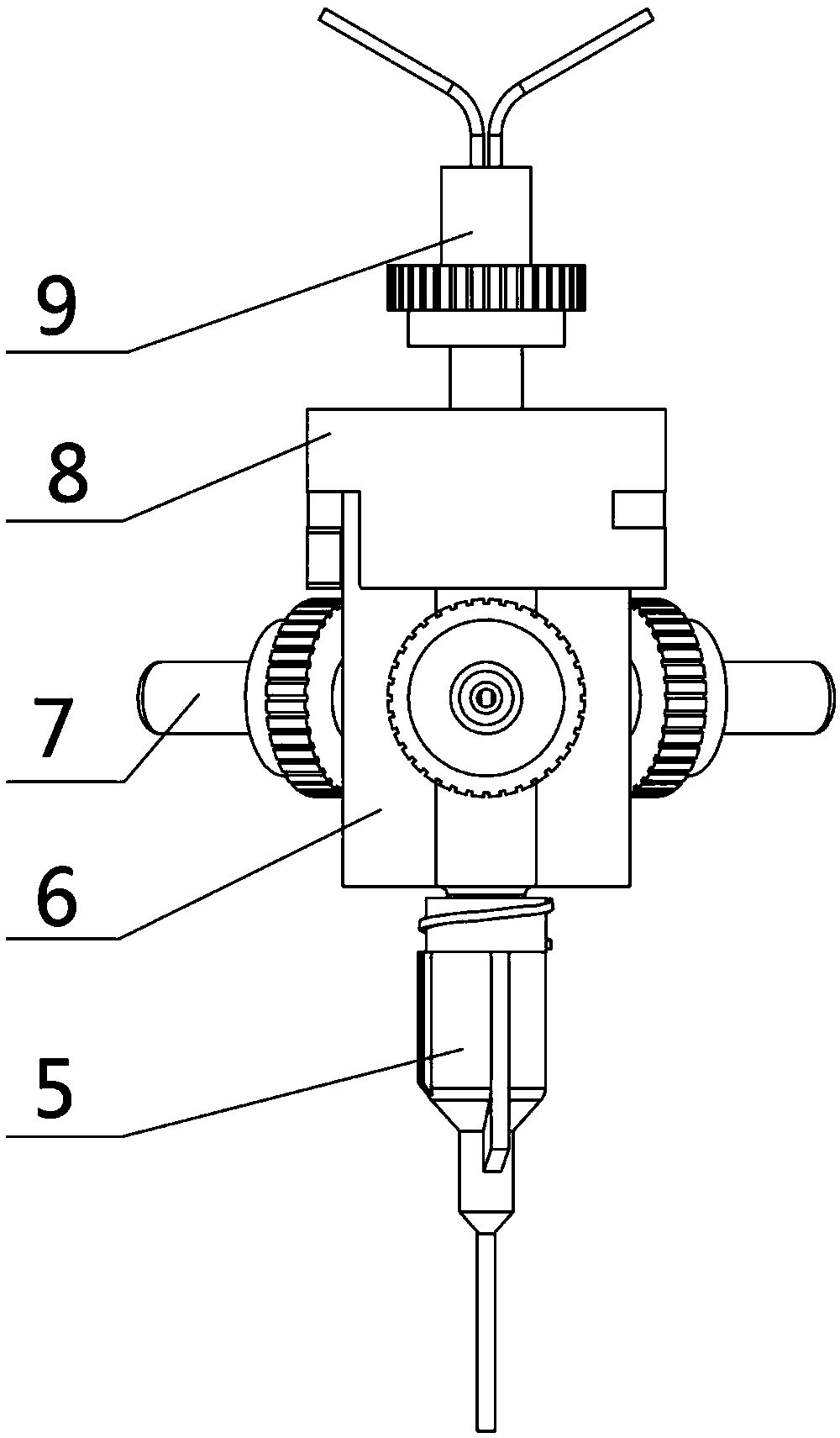 Multi-component coaxial printing sprayer