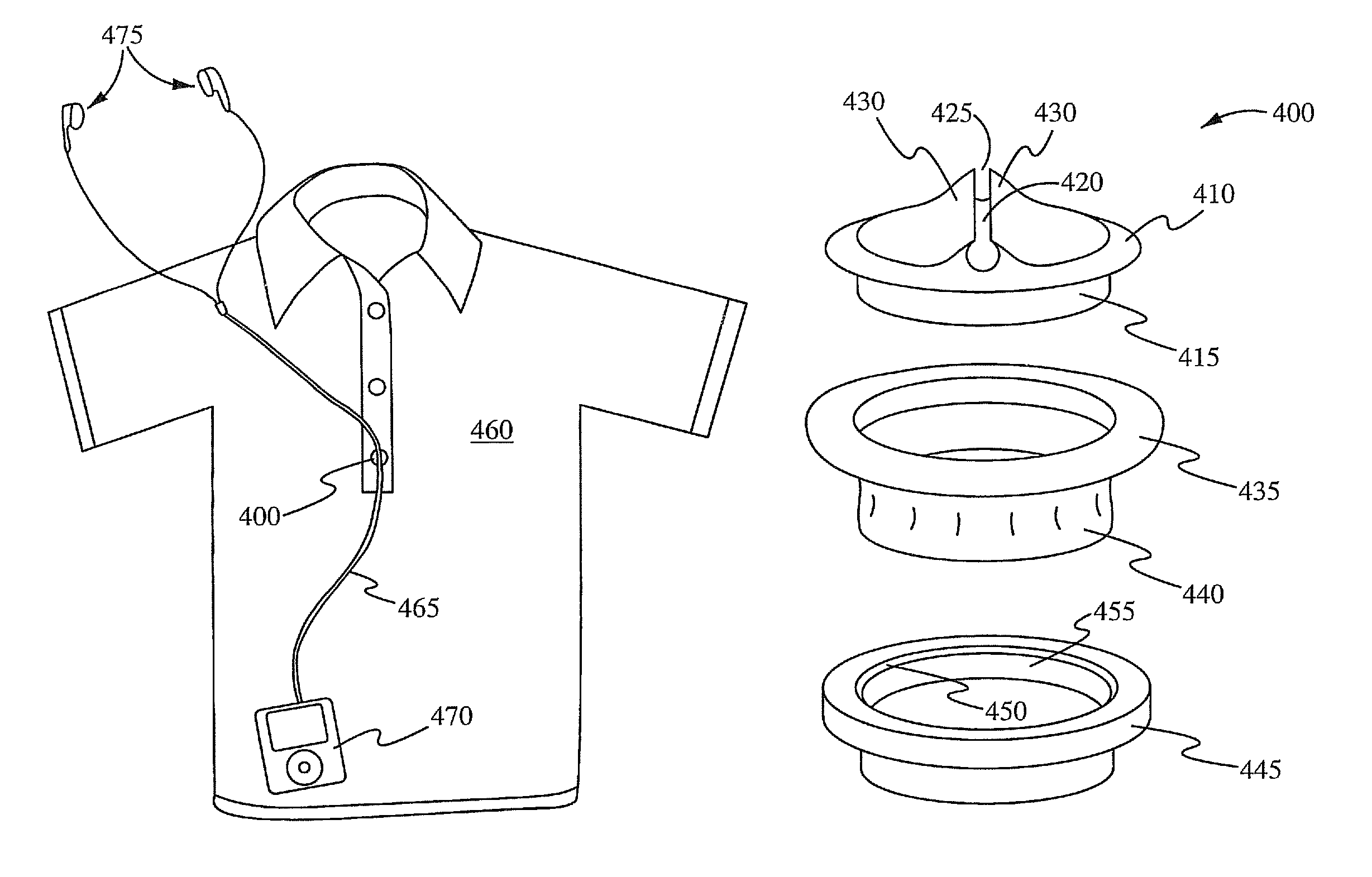 Headset cord holder