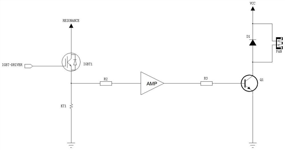 Cooling fan drive circuit and cooking utensils