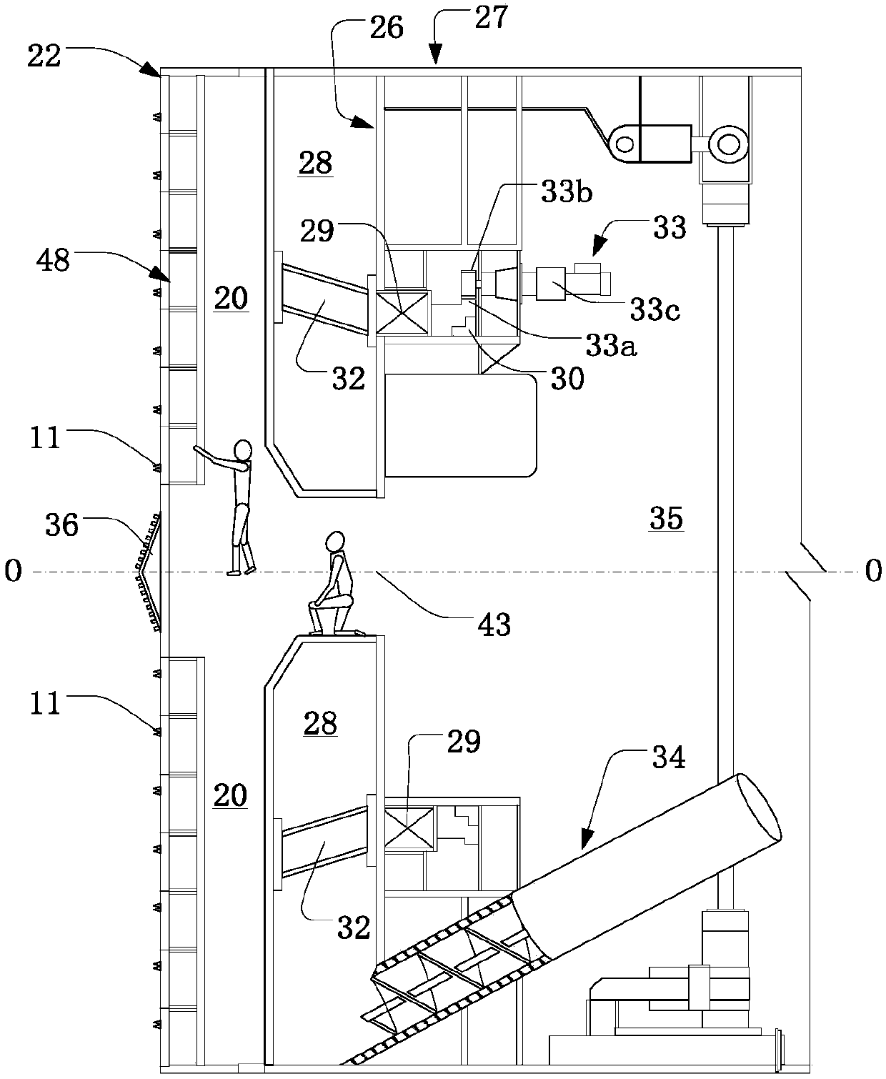 Automatic switching device for working hob and standby hob of shield machine