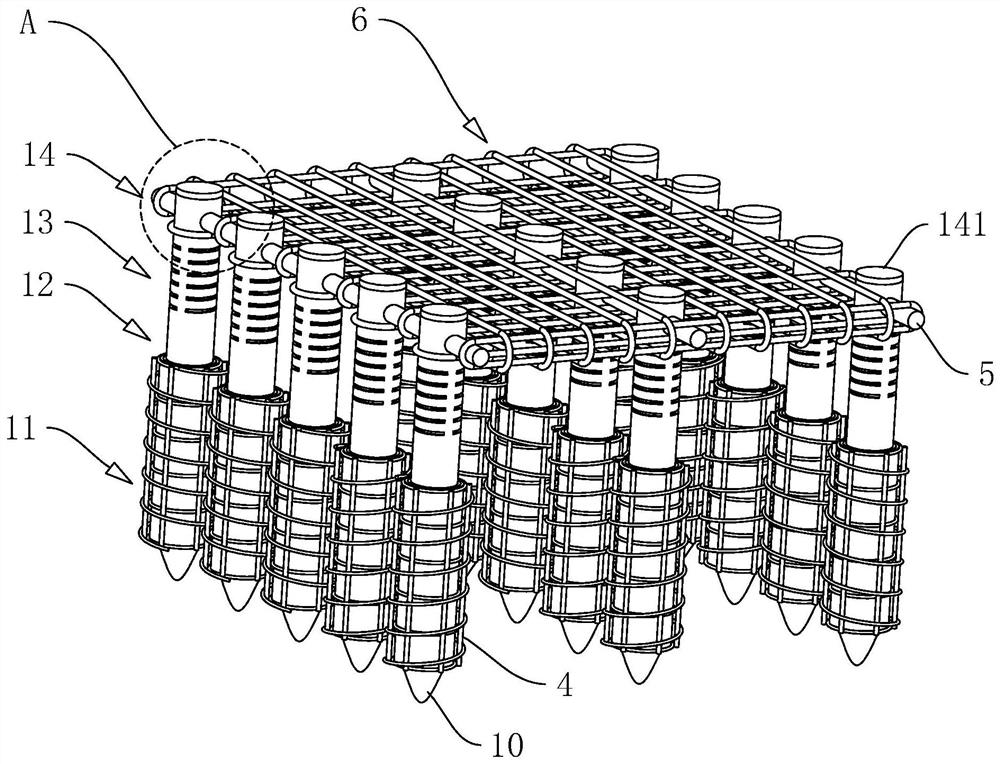 Construction structure for constructing road on soft soil foundation