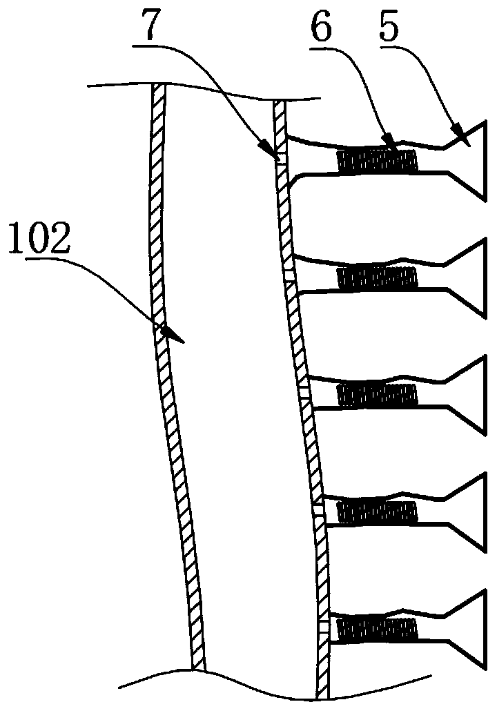 Ecological auxiliary system for increasing visual distance of wetland