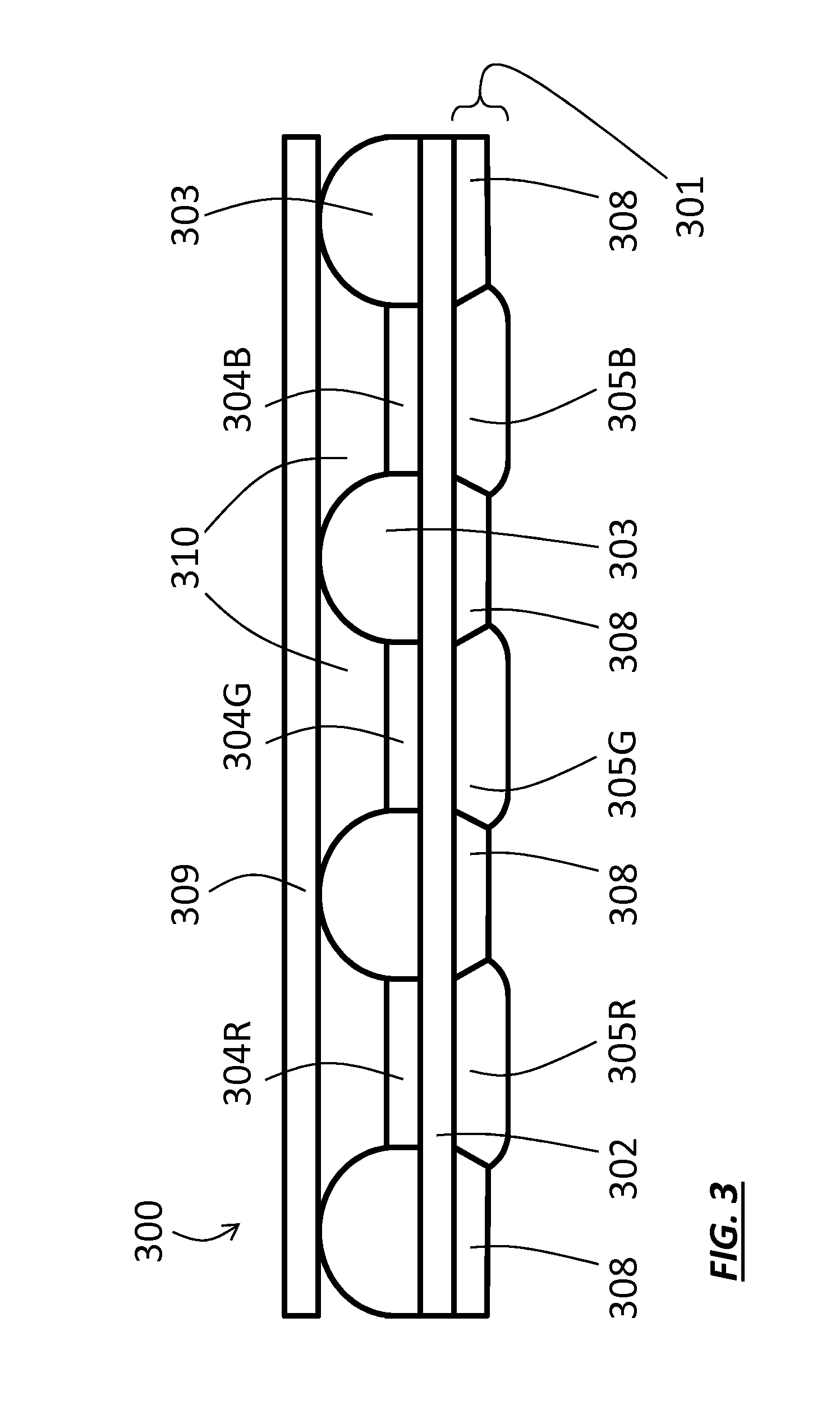 Local seals for encapsulation above and below electro-optical element on a substrate