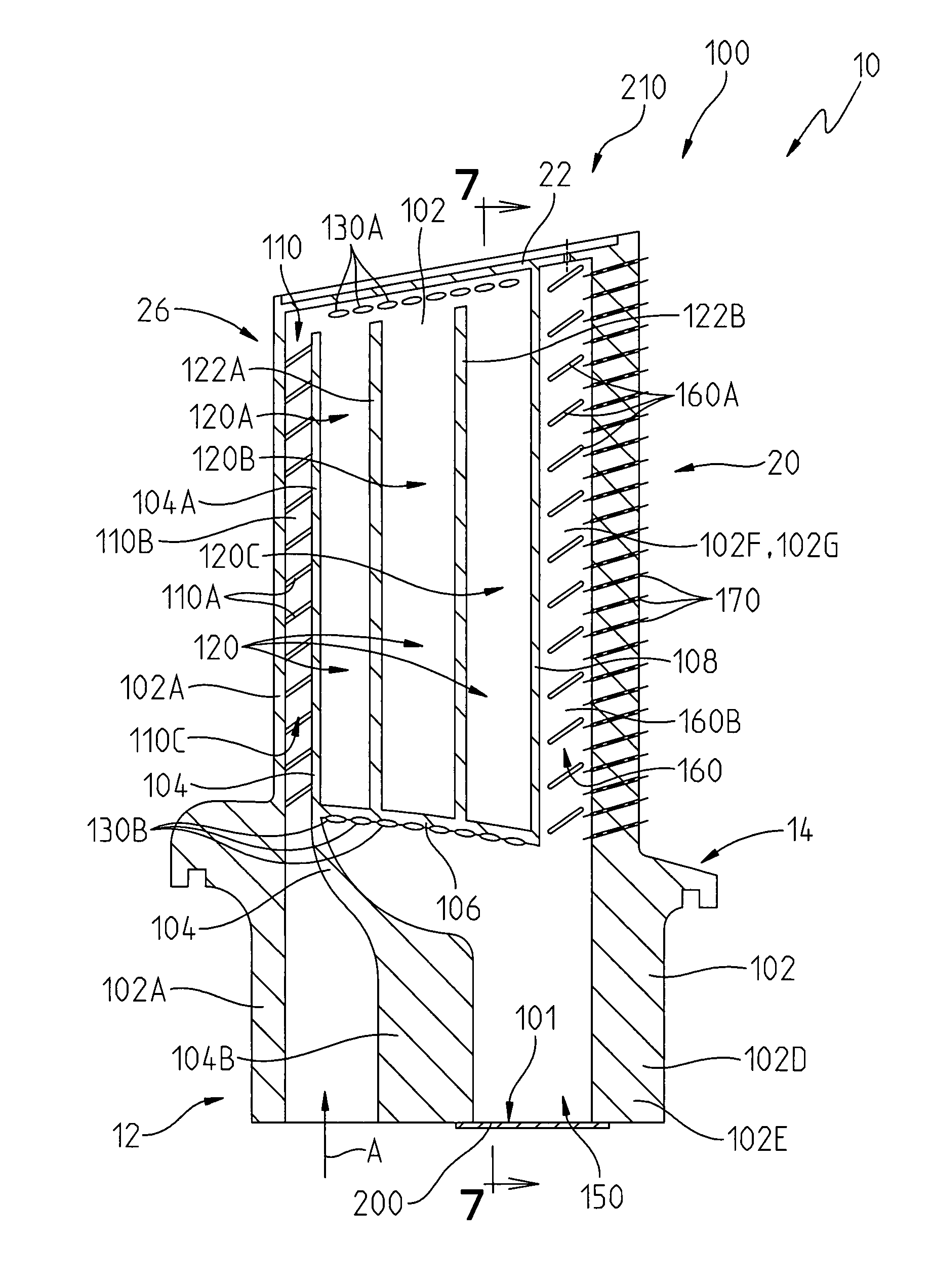 Blade for a gas turbine