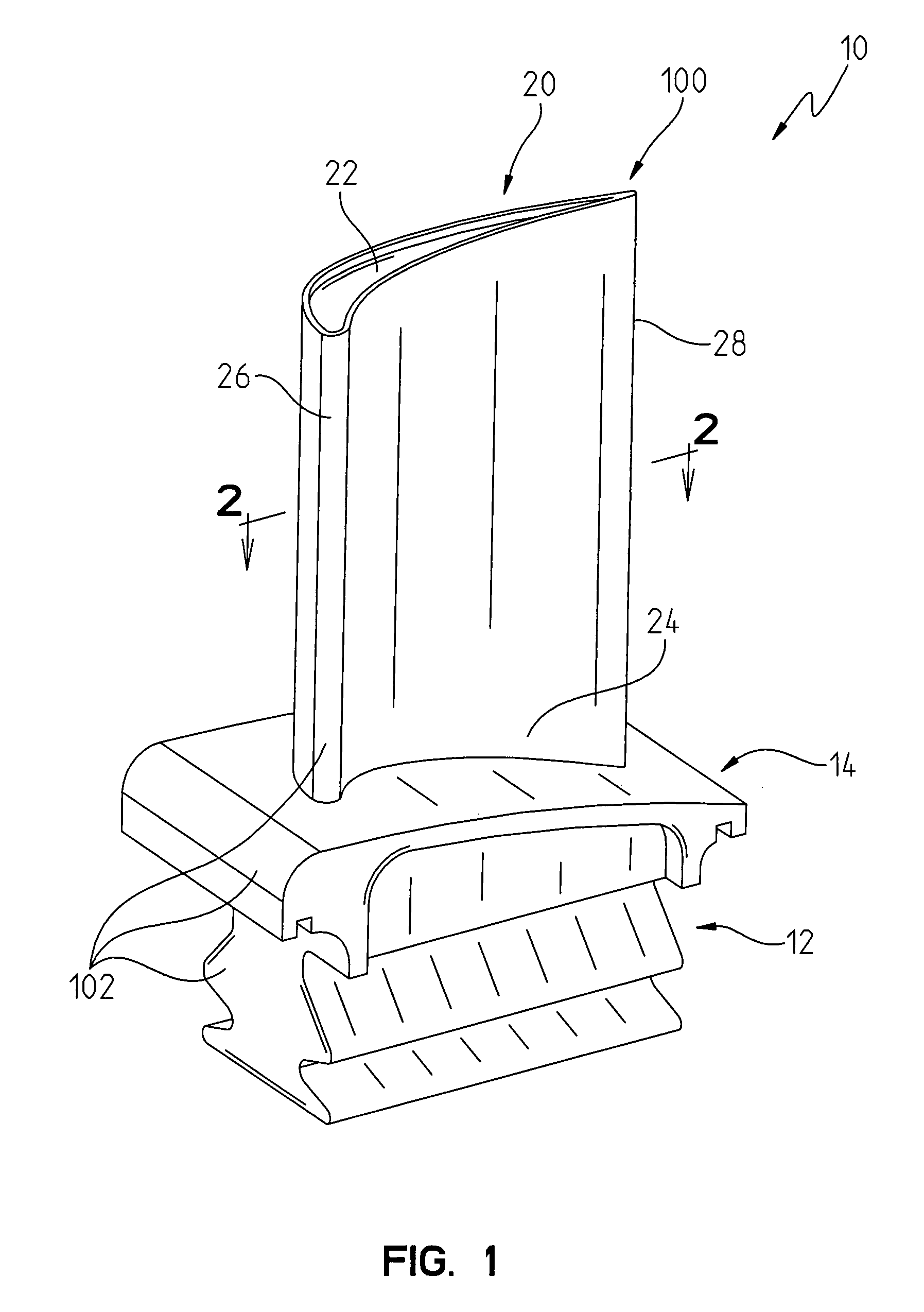 Blade for a gas turbine