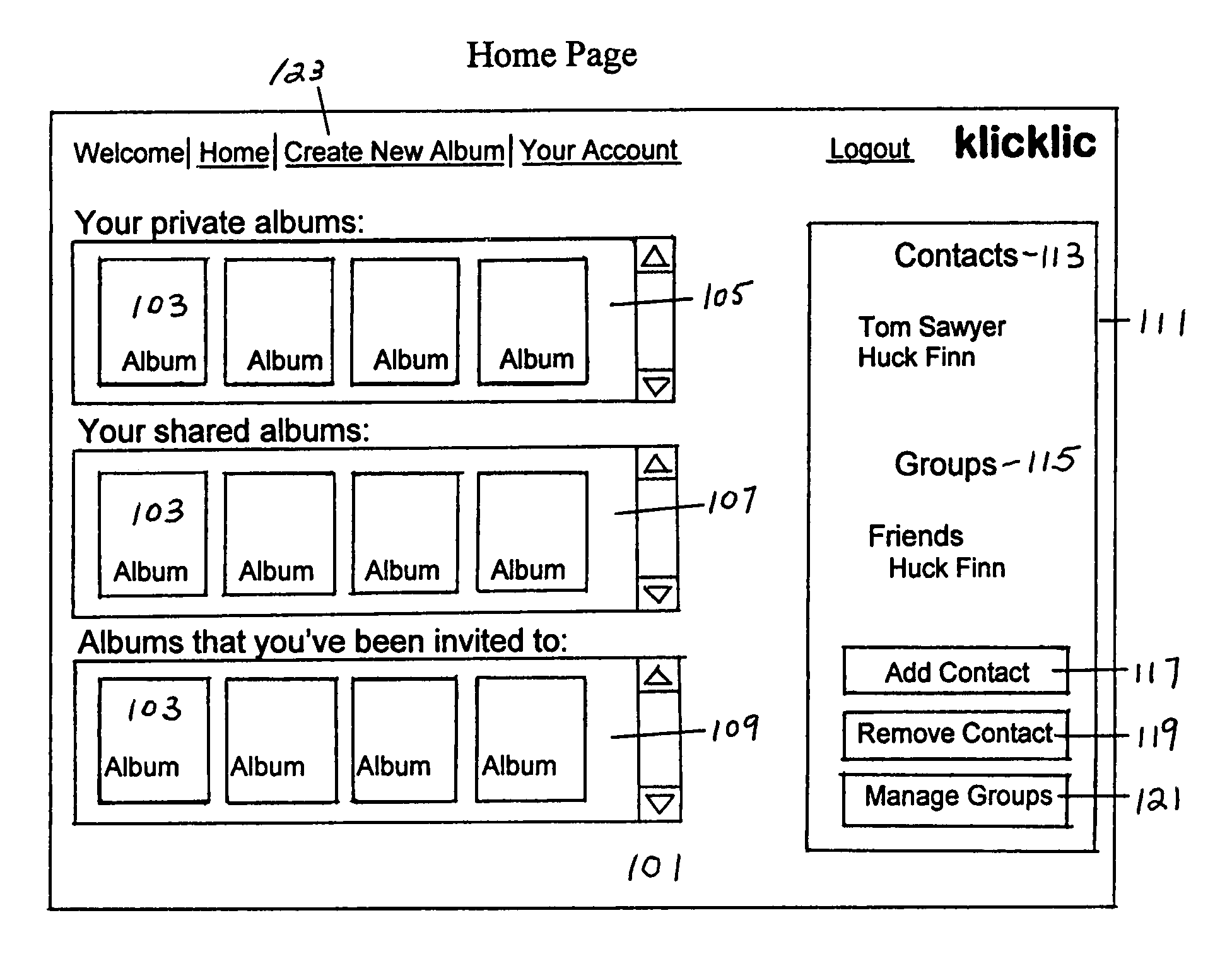 System, method, and program for sharing photos via the internet