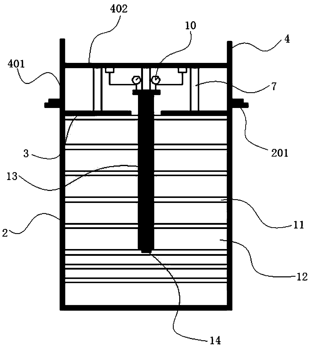 Measuring device for crushing of soil particles around pile and measuring method of measuring device