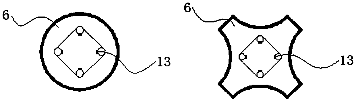 Measuring device for crushing of soil particles around pile and measuring method of measuring device