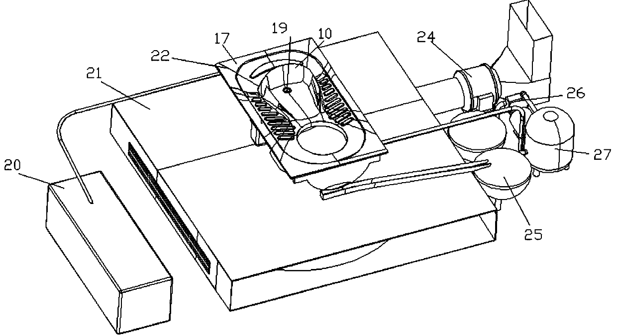 Circulating water flushing separation urinal with biological treatment bin