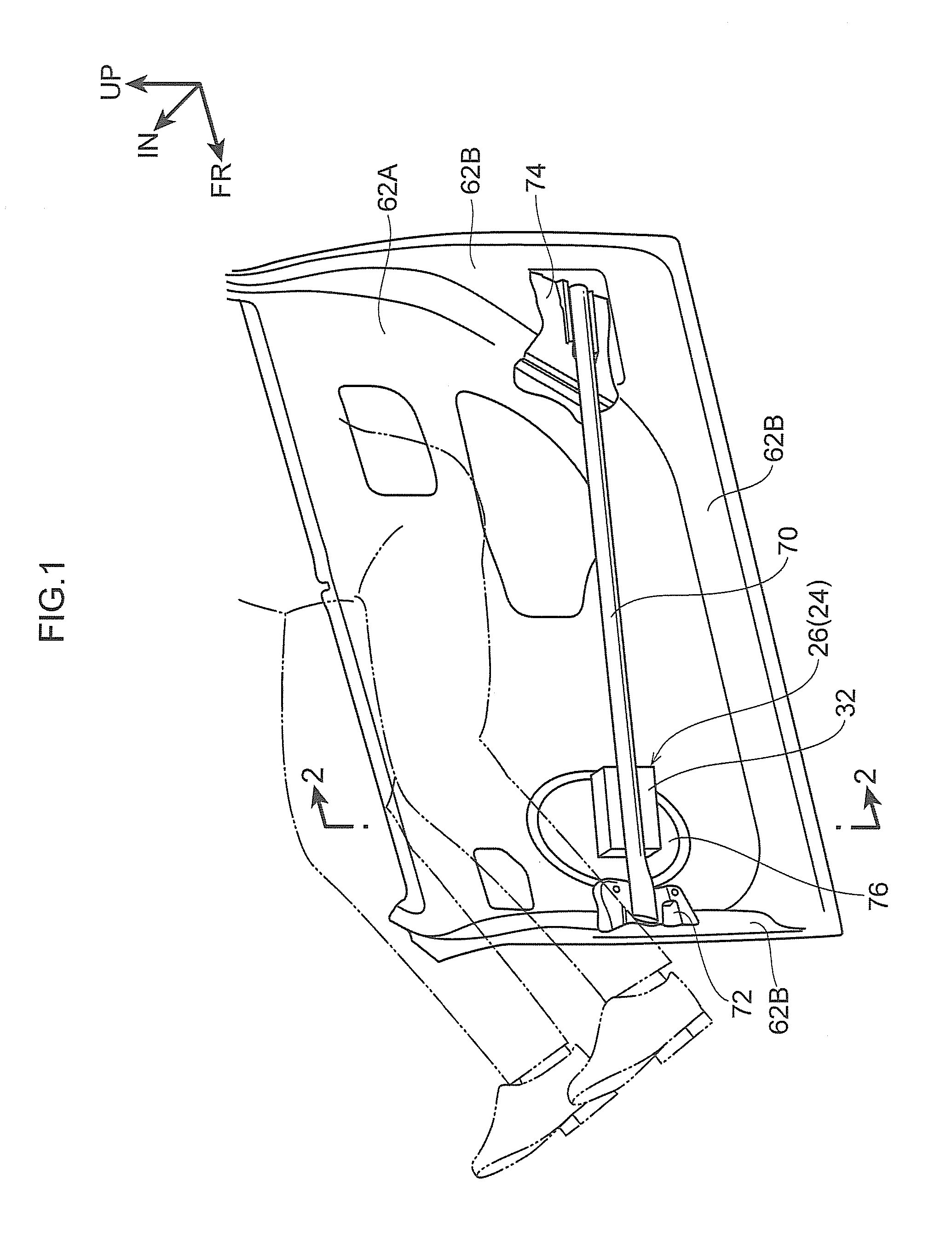 Knee side face restraint airbag device