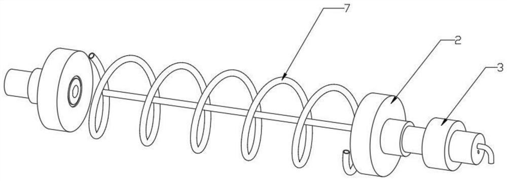 Guide roller water-cooling circulating device for continuous cast rolling