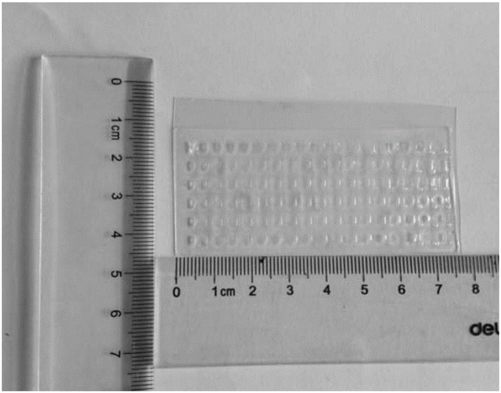 Preparation method of patterned polyethylene 4-thiol nickel thin film and device